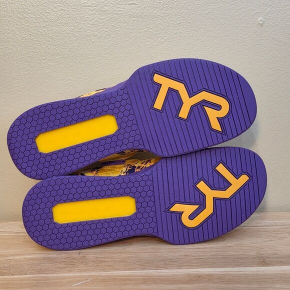 TYR L-1 Lifter Weightlifting Shoes Yellow Purple Men's Size 10.5 Women's 12 - Picture 6 of 6